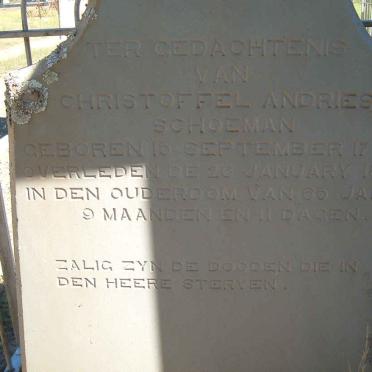 SCHOEMAN Christoffel Andries 1798-1863
