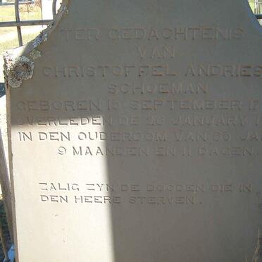 SCHOEMAN Christoffel Andries 1798-1863