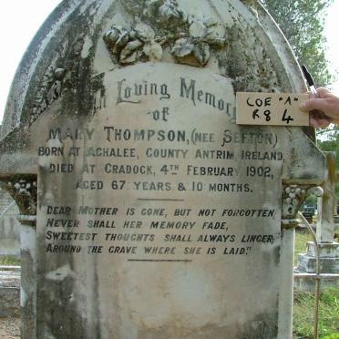 THOMPSON Mary nee SEFTON -1902