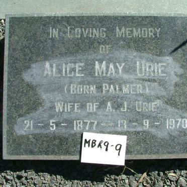 URIE Alice May nee PALMER 1877-1970