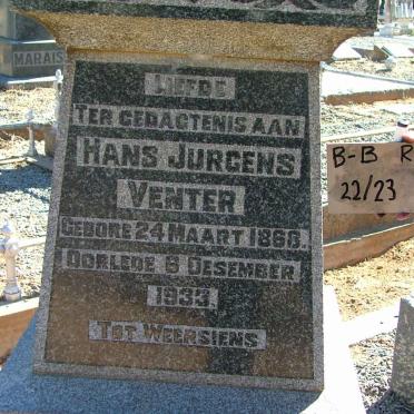 VENTER Hans Jurgens 1868-1933