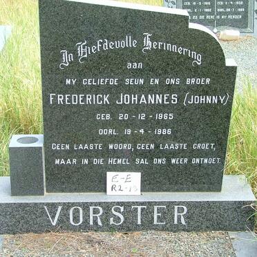 VORSTER Frederick Johannes 1965-1986