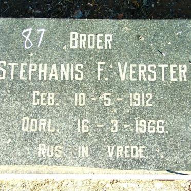 VERSTER Stephanis F. 1912-1966