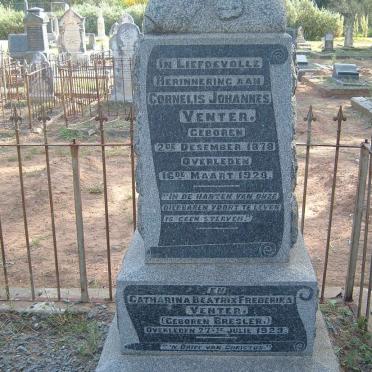 VENTER Cornelis Johannes 1878-1928 &amp; Catharina Beatrix Frederika BRESLER -1929