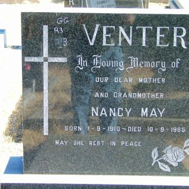 VENTER Nancy May 1910-1985