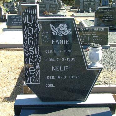 VORSTER Fanie 1940-1999 &amp; Nelie 1942-