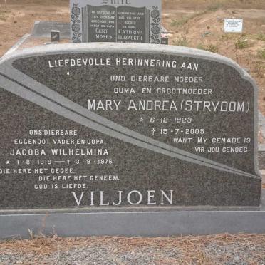 VILJOEN Jacoba Wilhelmina 1919-1976 &amp; Mary Andrea STRYDOM 1923-2005