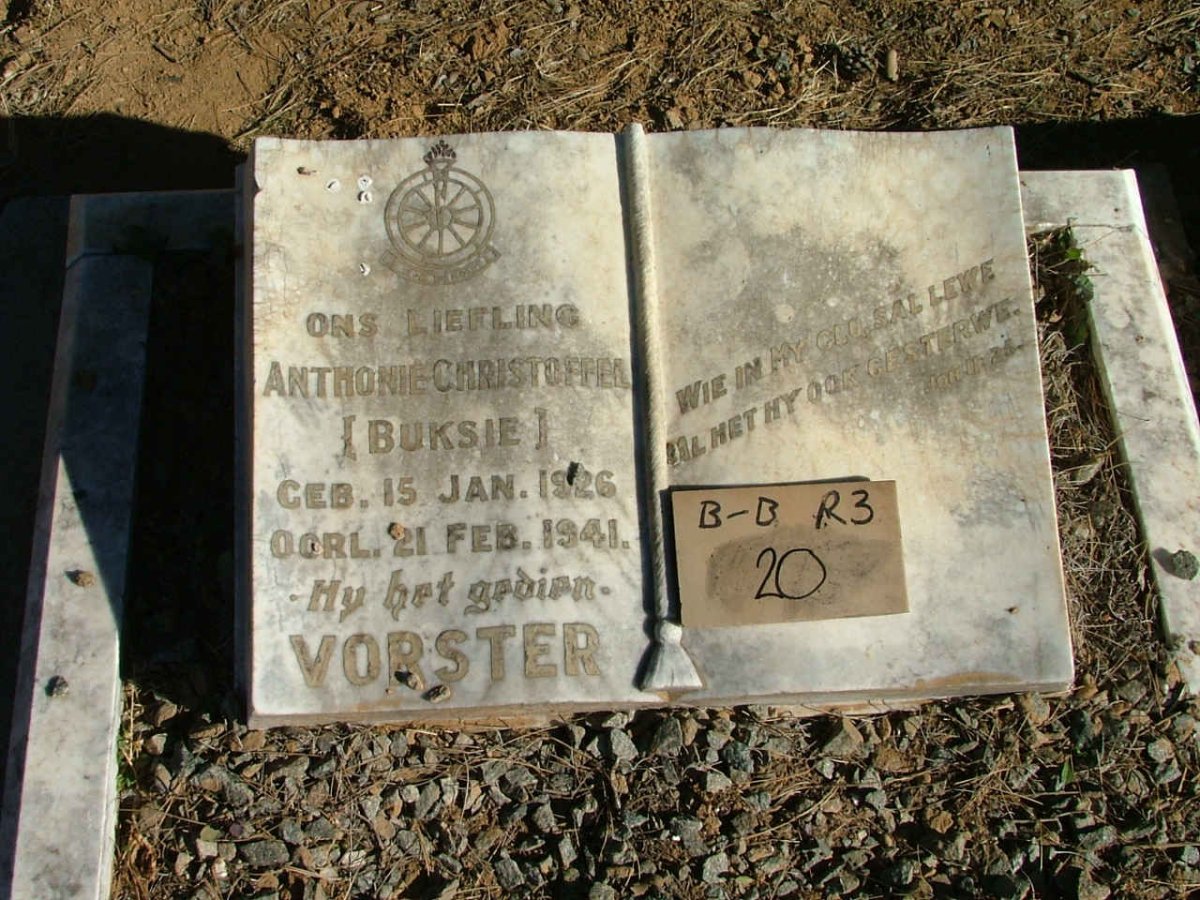VORSTER Anthonie Christoffel 1926-1941