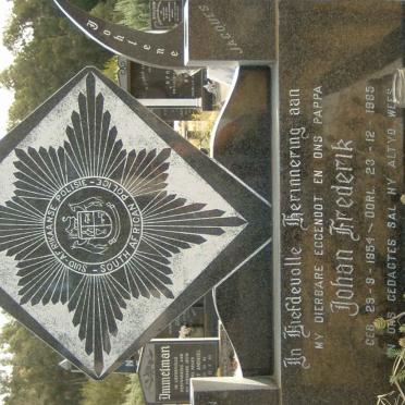 VENTER Johan Frederik, d? 1954-1985