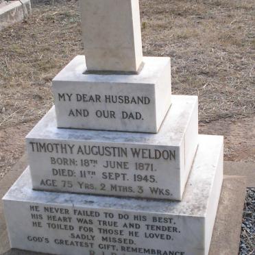 WELDON Timothy Augustin 1871-1945