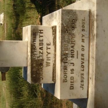 WHYTE Jane Elizabeth 1859-1935