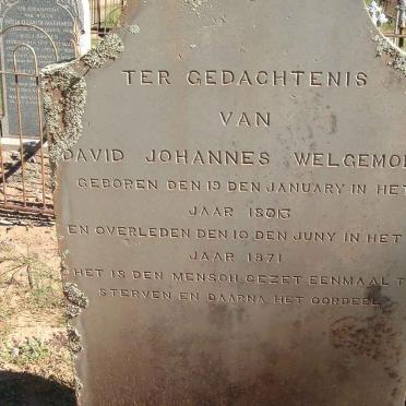 WELGEMOED David Johannes 1813-1871