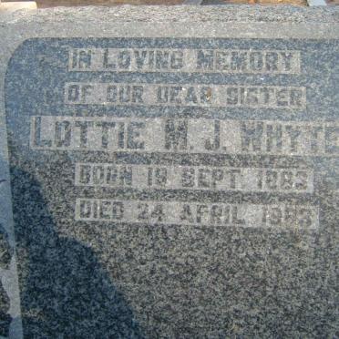 WHYTE M.J. 1883-19?3