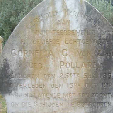 ZIJL Cornelia C., van nee POLLARD 1898-1920