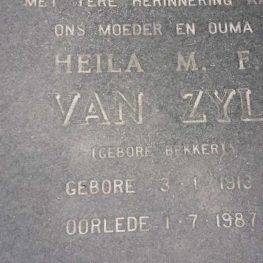 ZYL Heila M.F., van nee BEKKER 1913-1987