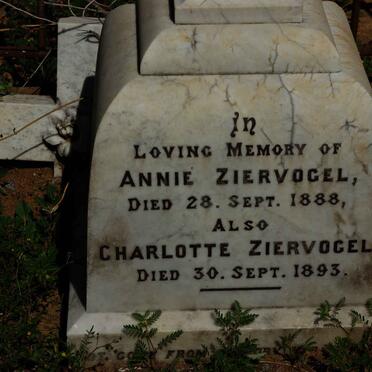 ZIERVOGEL Annie -1888 :: ZIERVOGEL Charlotte -1893