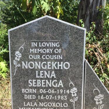 SEBENGA Nongekho Lena 1914-1983
