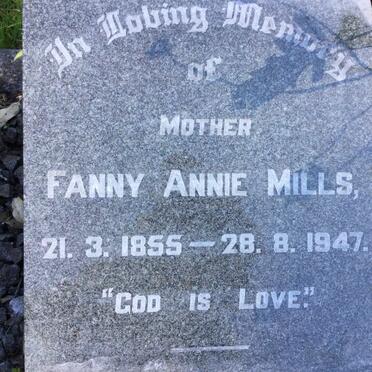 MILLS Fanny Annie 1855-1947