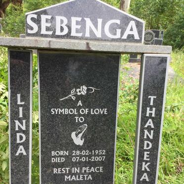 SEBENGA Linda Thandeka 1952-2007