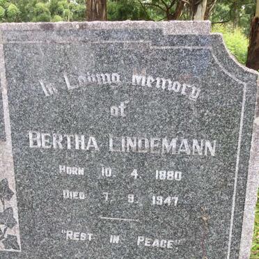 LINDEMANN Bertha 1880-1947