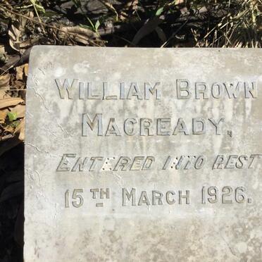 MACREADY William Brown -1926