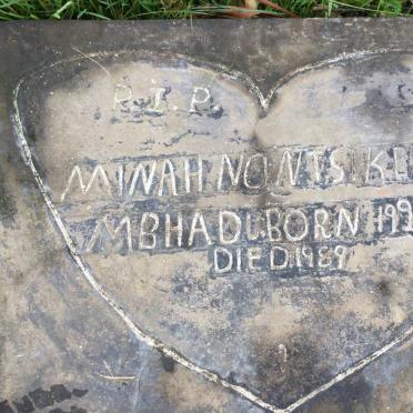 MBHADU Minah Nontsikelelo 1923-1989