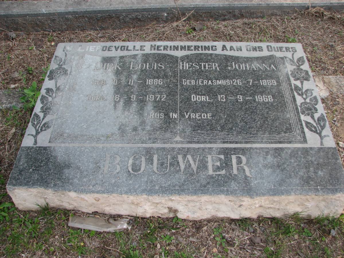 BOUWER Dirk Louis 1886-1972 & Hester Johanna ERASMUS 1889-1968
