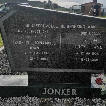JONKER Gabriel Johannes 1925-1990 &amp; Lucy Jane 1928-2021
