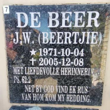 BEER J.W., de 1971-2005