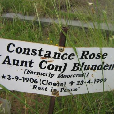 BLUNDEN Constance Rose formerly MOORCROFT nee CLOETE 1906-1999