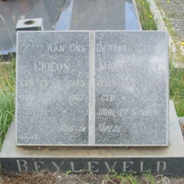 BEYLEVELD Gideon 1893-1967 &amp; Martha L.C. 1920-1989
