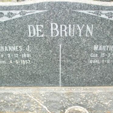 BRUYN Johannes J., de 1881-1957 &amp; Martie S. 1880-1956