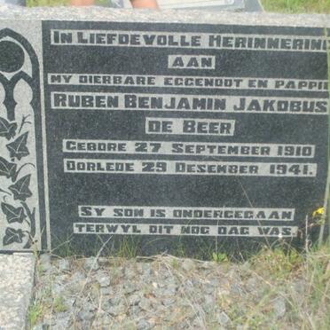 BEER Ruben Benjamin Jakobus, de 1910-1941