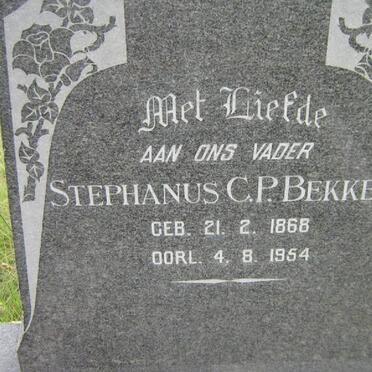 BEKKER Stephanus C.P. 1868-1954