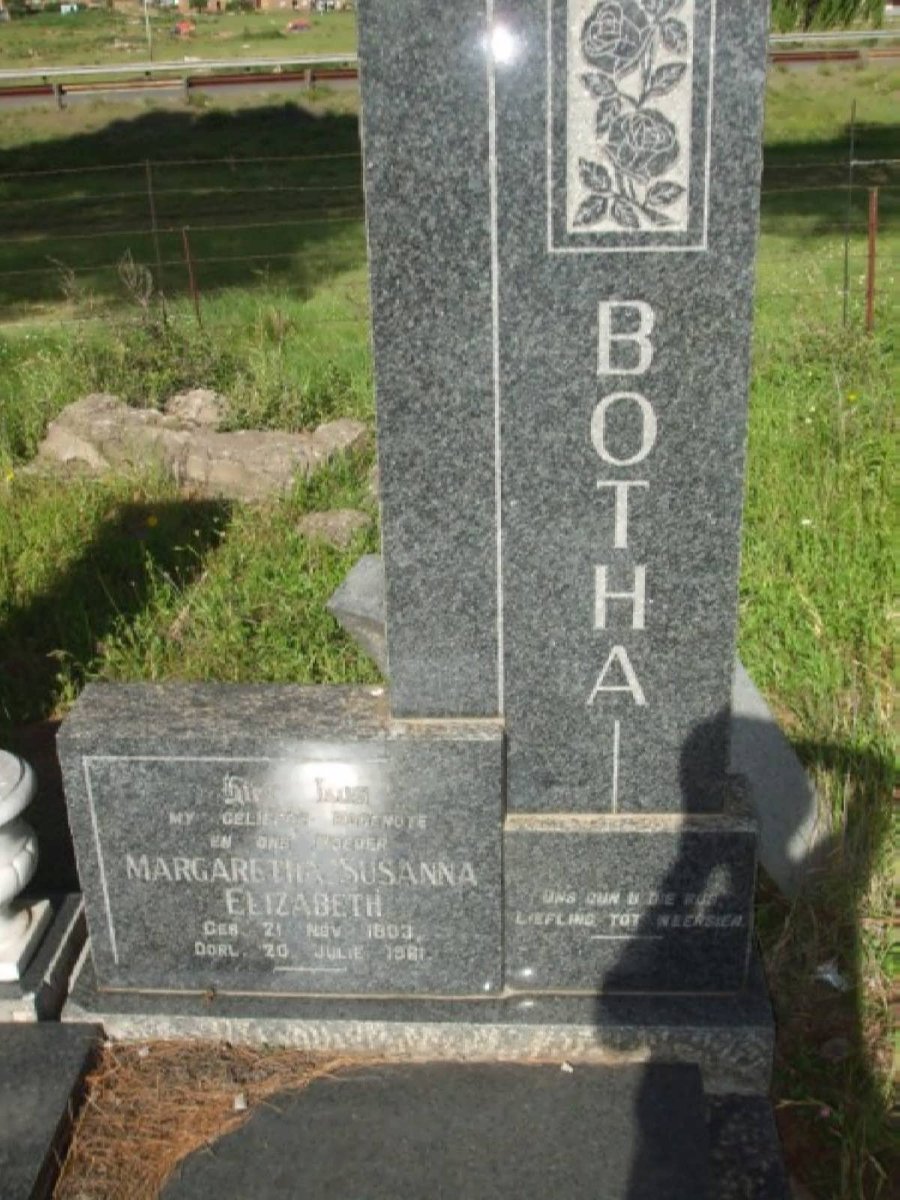 BOTHA Margaretha Susanna Elizabeth 1903-1961