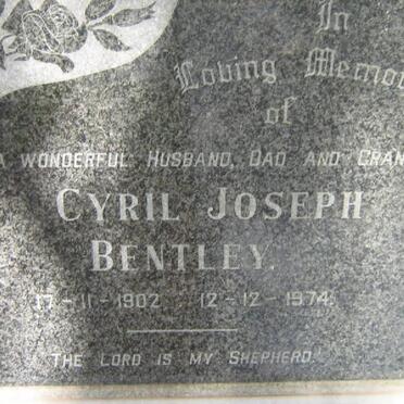 BENTLEY Cyril Joseph 1902-1974