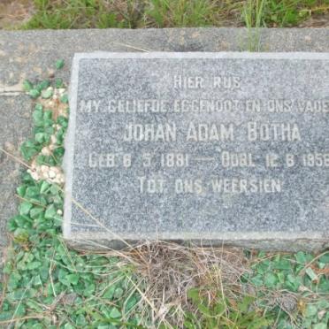 BOTHA Johan Adam 1881-1956
