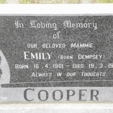 COOPER Emily nee DEMPSEY 1901-1934