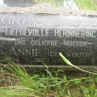 GREYVENSTEIN Annie nee VENTER 1893-1982