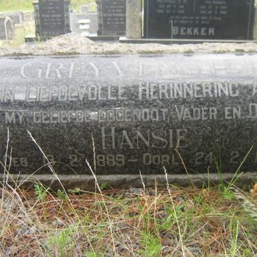 GREYVENSTEIN Hansie 1889-1967