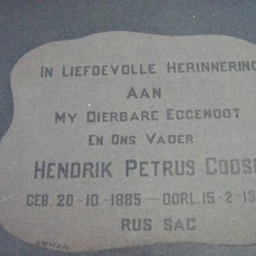 GOOSEN Hendrik Petrus 1885-1966
