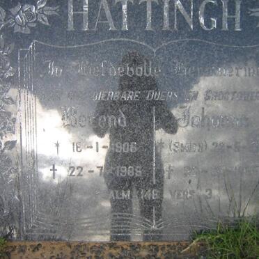 HATTINGH Berend 1906-1985 &amp; Johanna SMITH 1910-1985.
