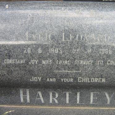 HARTLEY Lyric Leonard 1909-1969