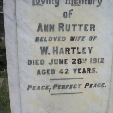 HARTLEY Ann nee RUTTER -1912