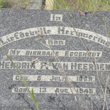 HEERDEN Hendrik P., van 1869-1945