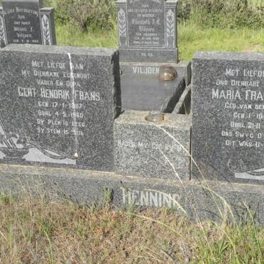 HENNING Gert Hendrik Frans 1887-1960 &amp; Maria Franscina VAN DER WALT 1899-1968