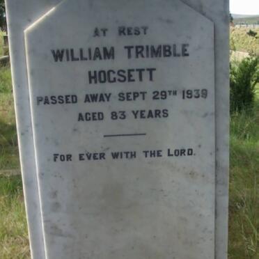 HOGSETT William Trimble -1939