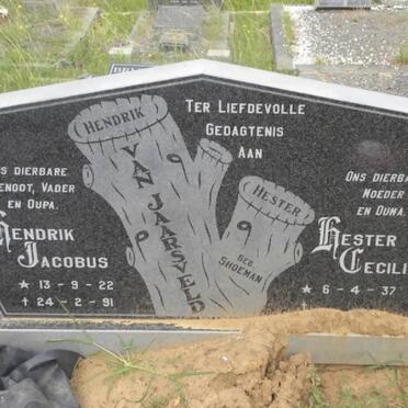 JAARSVELD Hendrik Jacobus, van 1922-1991 &amp; Hester Cecilia SCHOEMAN 1937-