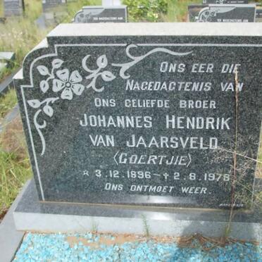 JAARSVELD Johannes Hendrik, van 1896-1978