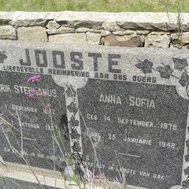 JOOSTE Hendrik Stephanus 1872-1957 &amp; Anna Sofia 1879-1948